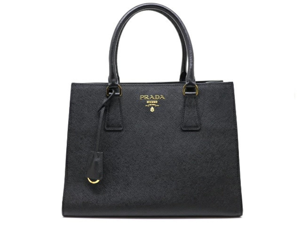 Prada Bag Shoulder Handbag Saffiano Black